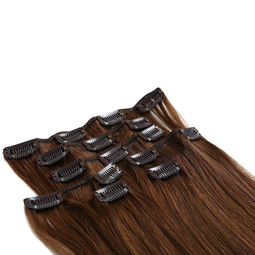 Prodlužování vlasů a účesy - Clip in vlasy 51 cm lidské – Remy 70 g - odstín 6
