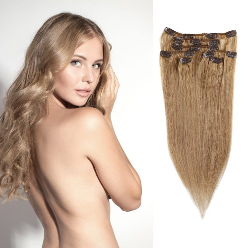 Prodlužování vlasů a účesy - Clip in vlasy 51 cm lidské – Remy 70 g - odstín 12