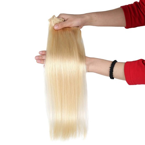 Prodlužování vlasů a účesy - Clip in vlasy 55 cm lidské – Remy 70 g - odstín 613