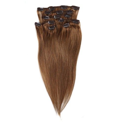 Prodlužování vlasů a účesy - Clip in vlasy 55 cm lidské – Remy 70 g - odstín 8