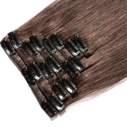 Prodlužování vlasů a účesy - Clip in vlasy 51 cm lidské – Remy 100 g - odstín 4