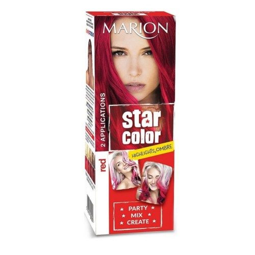 Kosmetika a zdraví - Marion Star Color smývatelná barva na vlasy Red, 2 x 35 ml
