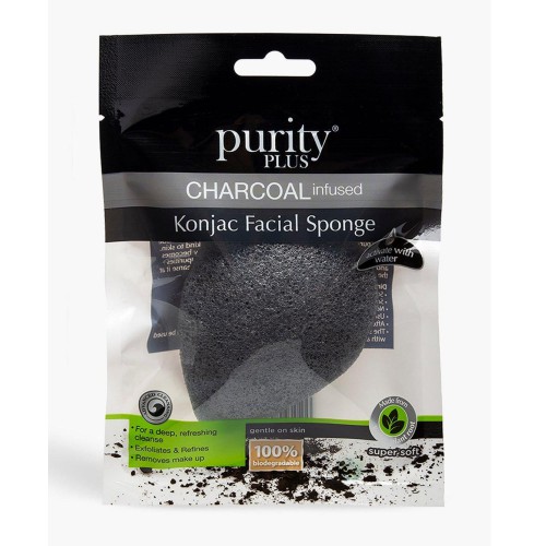 Kosmetika a zdraví - Purity Plus Charcoal odličovací houbička Konjac s aktivním uhlím