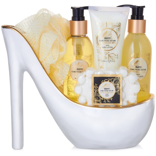 Krása - Brubaker Luxusní dárková sada Vanilla Spa v keramickém střevíčku