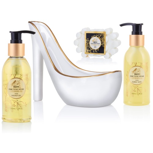 Krása - Brubaker Luxusní dárková sada Vanilla Spa v keramickém střevíčku
