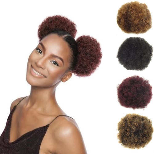 Prodlužování vlasů a účesy - Sada drdolů Puff Afro 15 cm