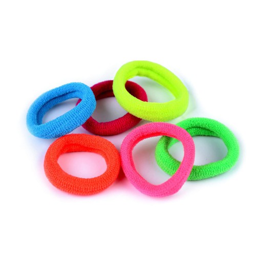 Prodlužování vlasů a účesy - Mini gumičky do vlasů neonový mix