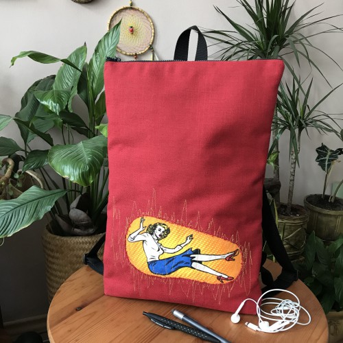 Dámská móda a doplňky - Verato Komiks batoh na laptop - červený