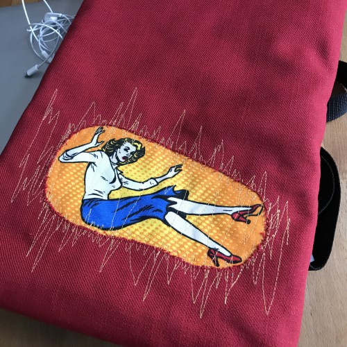 Dámská móda a doplňky - Verato Komiks batoh na laptop - červený