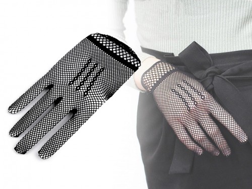 Dámská móda a doplňky - Společenské rukavice síťované / gotik