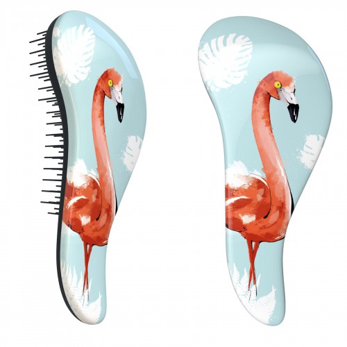 Prodlužování vlasů a účesy - Dtangler rozčesávací kartáč na vlasy - Flamingo