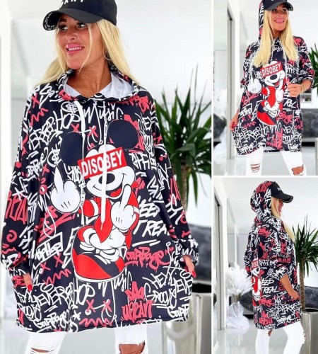 Dámská móda a doplňky - Tunika dámská Mickey red - černá