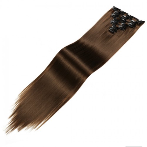 Prodlužování vlasů a účesy - Clip in sada STANDARD - 57 cm - odstín 6
