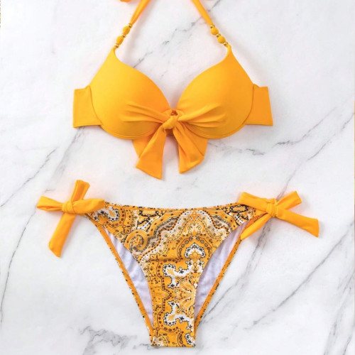 Dámská móda a doplňky - Dámské dvoudílné plavky Marbles - oranžové