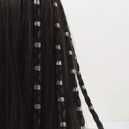 Prodlužování vlasů a účesy - Sada kovových prstýnků do vlasů - 40 ks