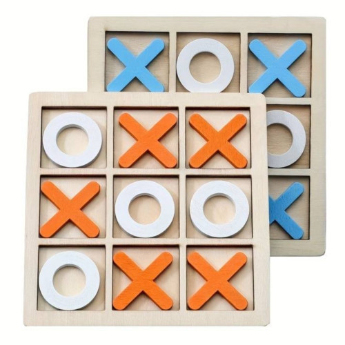 Krása a zábava - Dřevěná stolní hra XOXO - piškvorky na cesty