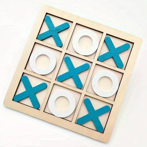 Krása a zábava - Dřevěná stolní hra XOXO - piškvorky na cesty