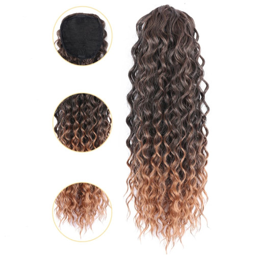 Prodlužování vlasů a účesy - Stahovací culík, cop kudrnatý Afro - 1BT30