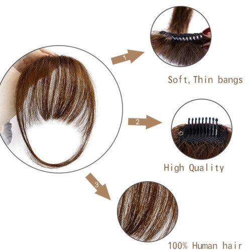 Prodlužování vlasů a účesy - Clip in ofina – REMY 100% lidské vlasy - odstín 2/30