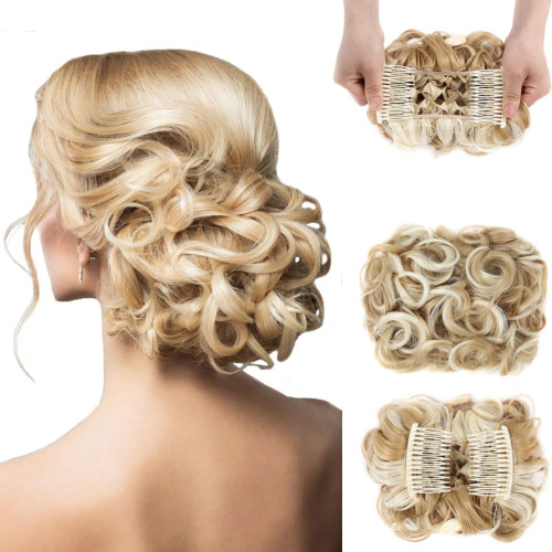 Prodlužování vlasů a účesy - Romantický příčesek, drdol - odstín 22H613