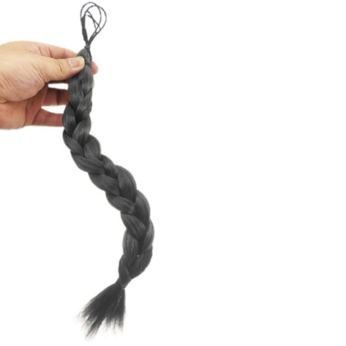 Prodlužování vlasů a účesy - Pletený copánek na gumičce - 35 cm