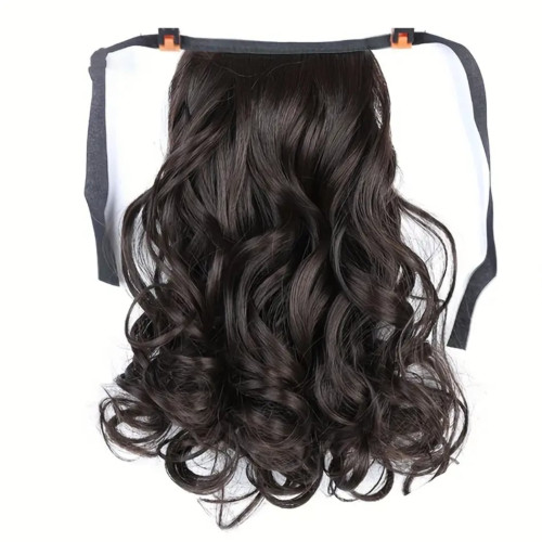 Prodlužování vlasů a účesy - Cop vlnitý s mašlí - 30 cm