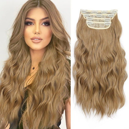 Prodlužování vlasů a účesy - Clip in prodloužení vlasů, sada 4 ks - odstín 103 (plavá)