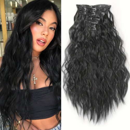 Prodlužování vlasů a účesy - Clip in sada WAVY zvlněná - odstín 1B