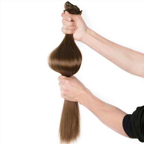 Prodlužování vlasů a účesy - Clip in sada DE-LUXE, 57 cm - odstín 8