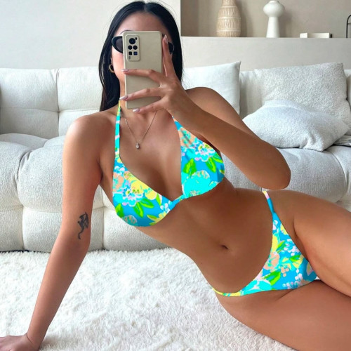 Dámská móda a doplňky - Dámské dvoudílné plavky - Blue summer