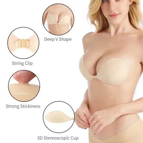 Dámská móda a doplňky - Samodržicí Push Up podprsenka Ester - růžová