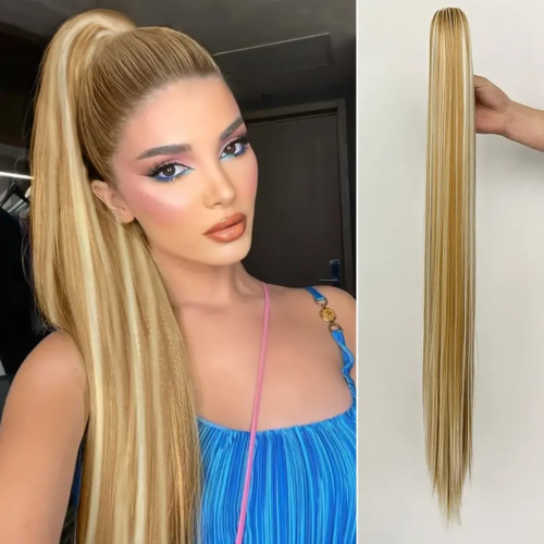 Prodlužování vlasů a účesy - Culík, cop na skřipci - rovný 60 cm