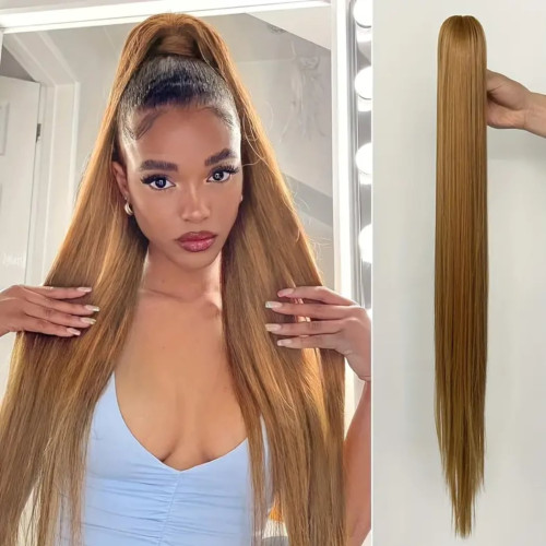 Prodlužování vlasů a účesy - Culík, cop na skřipci - rovný 60 cm