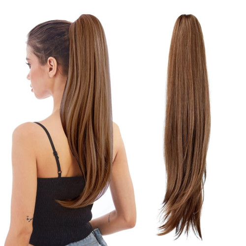 Prodlužování vlasů a účesy - Culík, cop na skřipci - rovný 60 cm