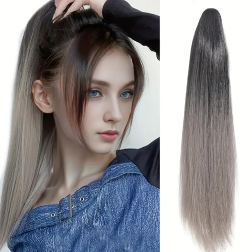 Prodlužování vlasů a účesy - Culík, cop na skřipci - rovný 60 cm - Ombre styl