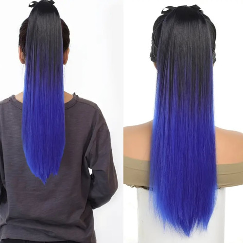 Prodlužování vlasů a účesy - Culík, cop rovný na zavazování 57 cm - Ombre styl