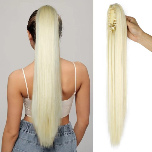 Prodlužování vlasů a účesy - Culík, cop na skřipci - rovný 60 cm