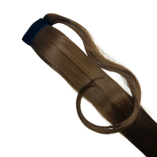 Prodlužování vlasů a účesy - Culík - cop rovný s omotávkou 57 cm