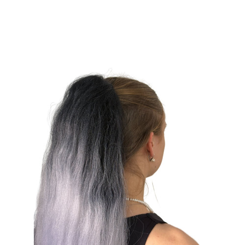 Prodlužování vlasů a účesy - Cop, culík k nasazeni 70 cm, kanekalon - ombre blond - modrá