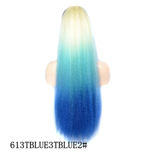 Prodlužování vlasů a účesy - Cop, culík k nasazeni 70 cm, kanekalon - ombre blond - modrá