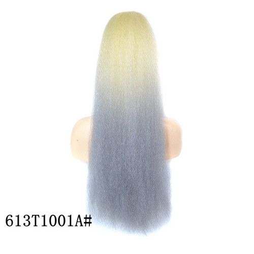 Prodlužování vlasů a účesy - Cop, culík k nasazeni 70 cm, kanekalon - ombre blond - šedá