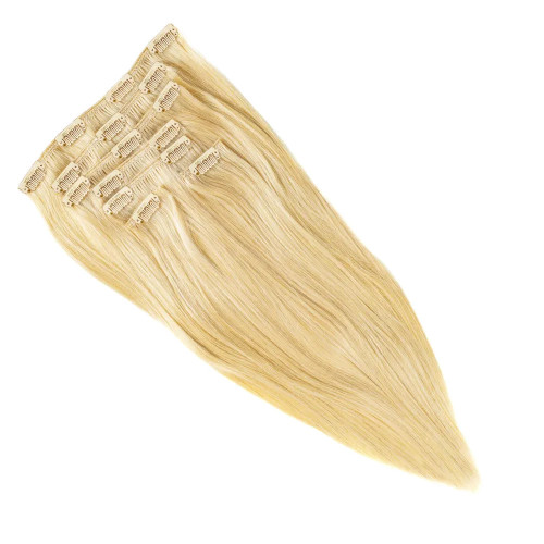 Prodlužování vlasů a účesy - Clip In vlasy Premium 60 cm / 100 g – Blond, 100% pravé vlasy