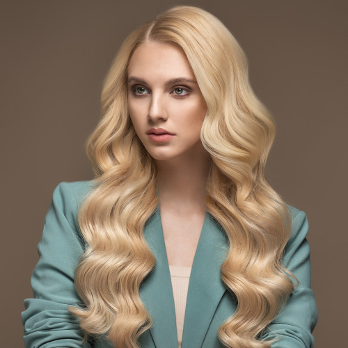 Prodlužování vlasů a účesy - Clip In vlasy Premium 50 cm / 100 g – Blond, 100% pravé vlasy