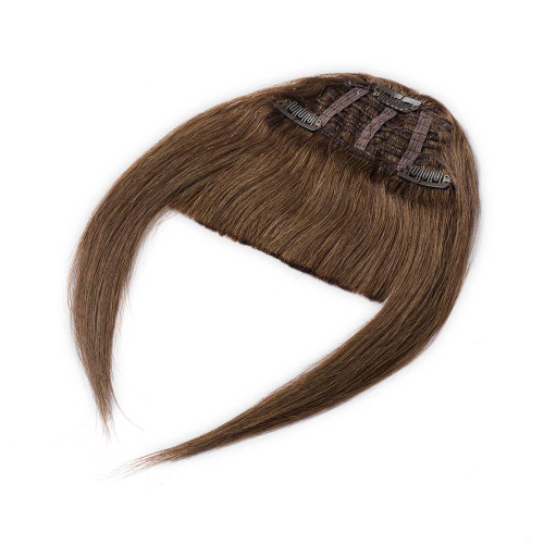 Prodlužování vlasů a účesy - Clip In ofina Premium – světle hnědá, 100% pravé vlasy, 20 cm / 23 g
