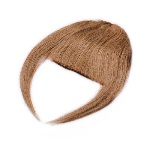 Prodlužování vlasů a účesy - Clip In ofina Premium – oříšková blond, 100% pravé vlasy, 20 cm / 23 g