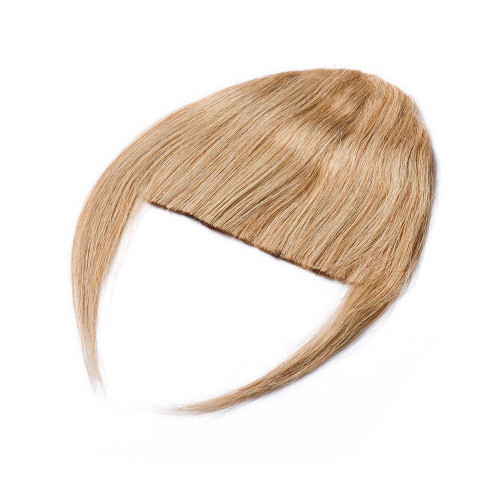 Prodlužování vlasů a účesy - Clip In ofina Premium – přírodní tmavá blond, 20 cm / 23 g, 100% pravé lidské vlasy