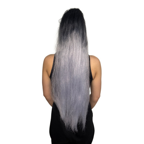 Prodlužování vlasů a účesy - Cop, culík k nasazeni 70 cm, kanekalon - ombre blond - modrá