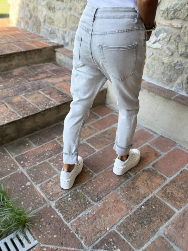 IMPORT - Dámské jeans N5 s krajkou