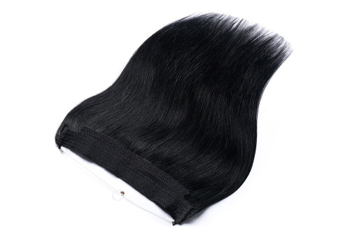 Prodlužování vlasů a účesy - Flip In vlasy Premium – 40 cm / 80 g v odstínu černá