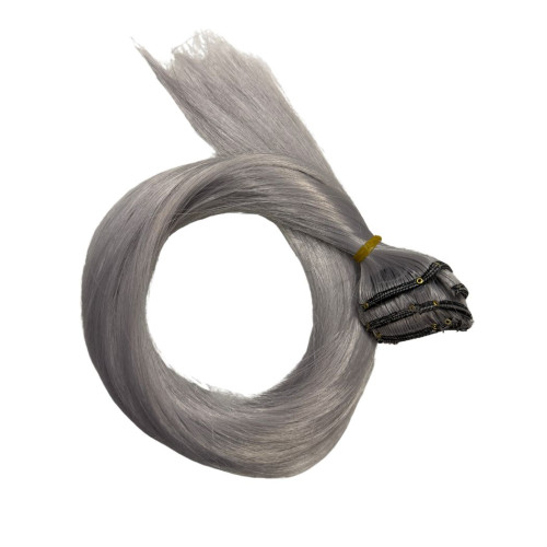 Prodlužování vlasů a účesy - Clip in sada STANDARD - 57 cm - odstín Grey